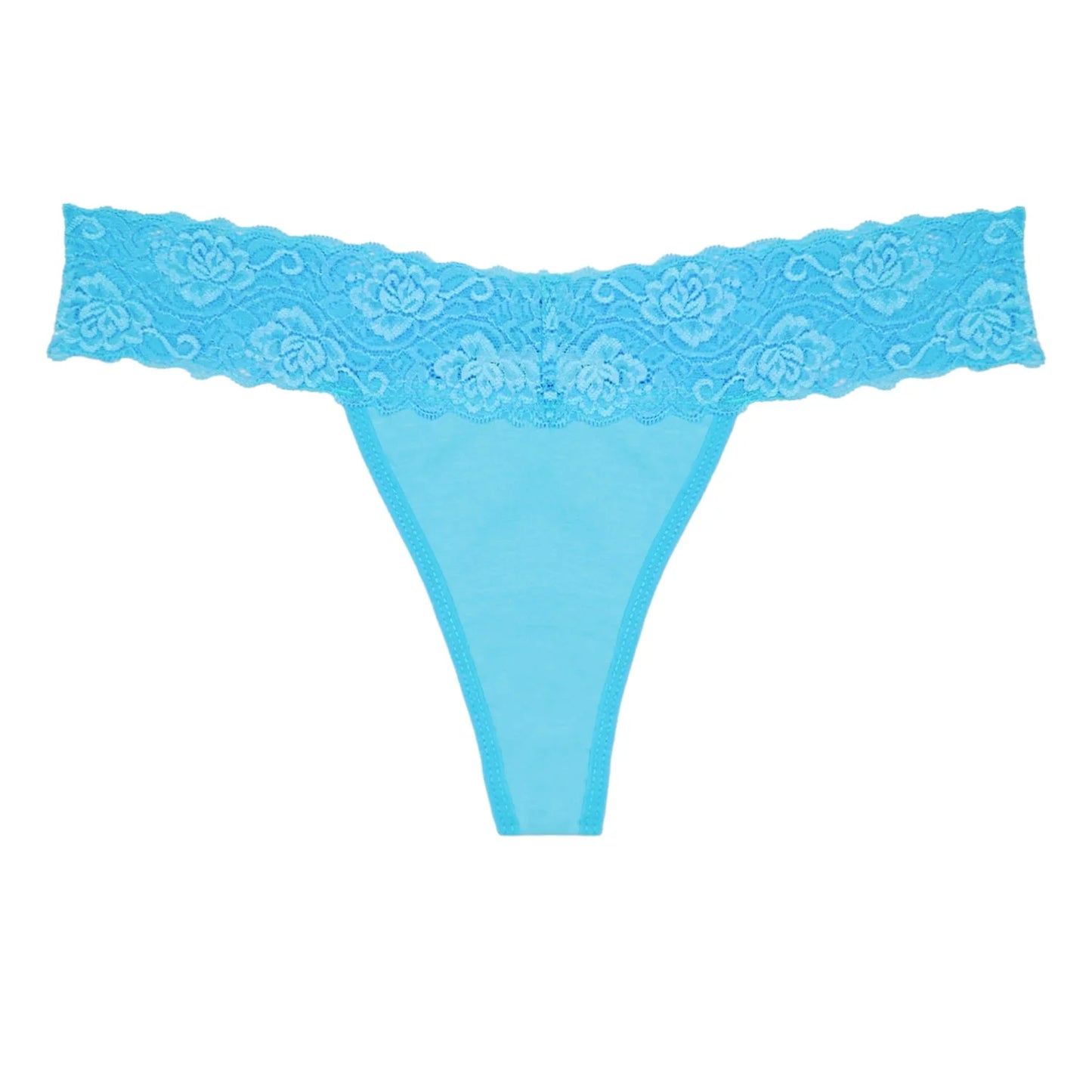Lace Thongs for Women, 20-Pack Low Rise No Show Stay-Put Breathable