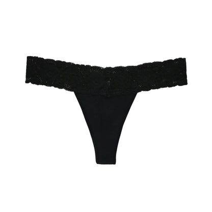 Lace Thongs for Women, 20-Pack Low Rise No Show Stay-Put Breathable