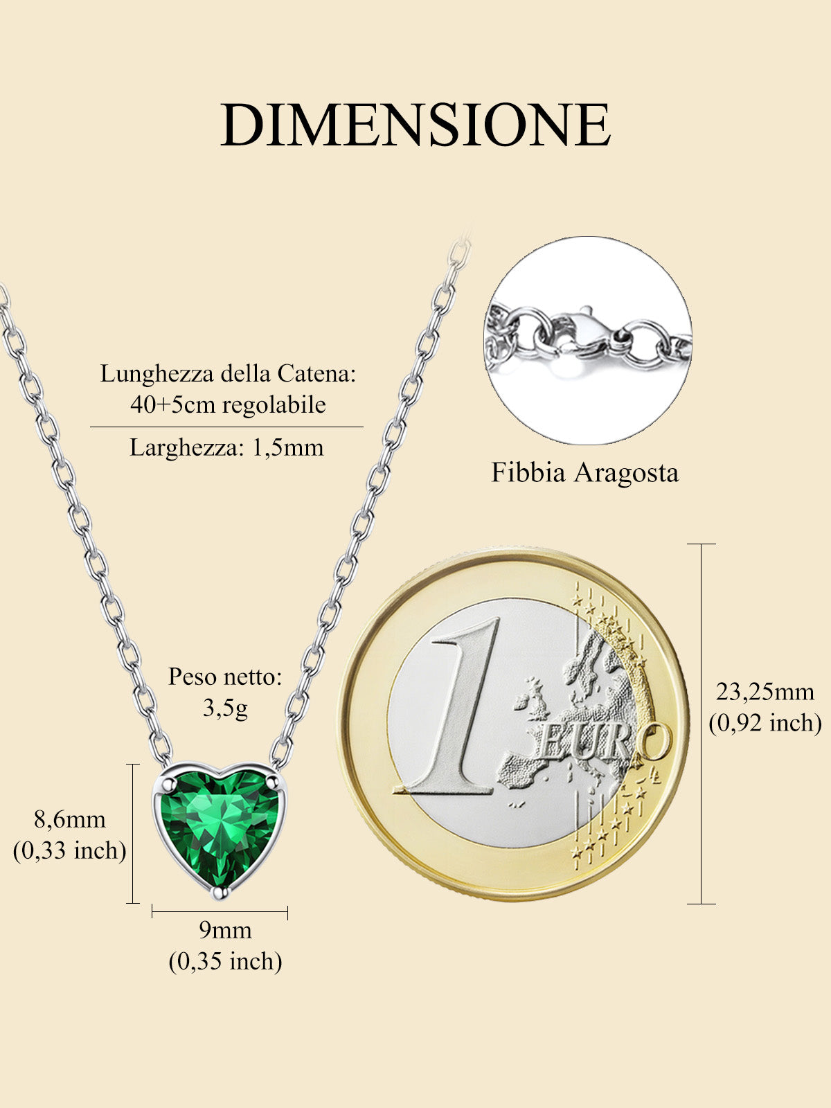 Silver Necklace 925 Sterling Silver Birthstone Love Heart Necklace Valentine'S Day Gift for Her
