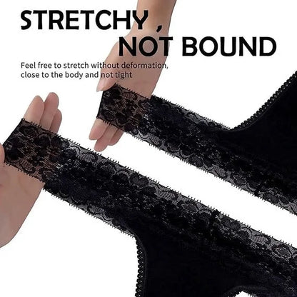 Lace Thongs for Women, 20-Pack Low Rise No Show Stay-Put Breathable
